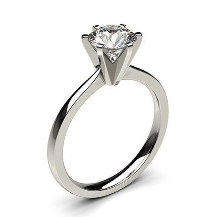 6 Prong Setting Thin Engagement Ring