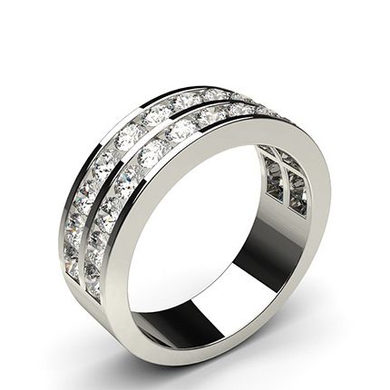 Channel Setting Half Eternity Diamond Ring