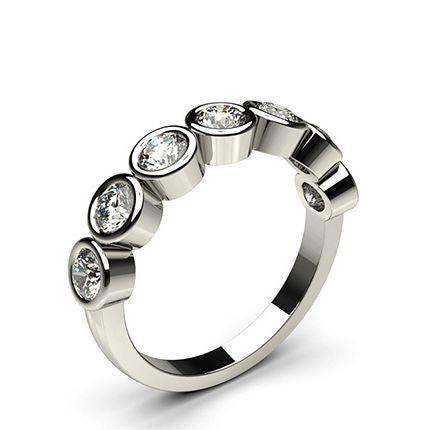 Full Bezel Setting Half Eternity Diamond Ring