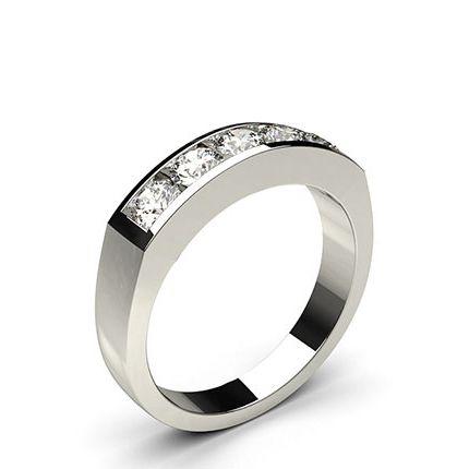Channel Setting Plain Five Stone Ring
