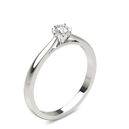 6 Prong Setting Round Diamond Engagement Ring