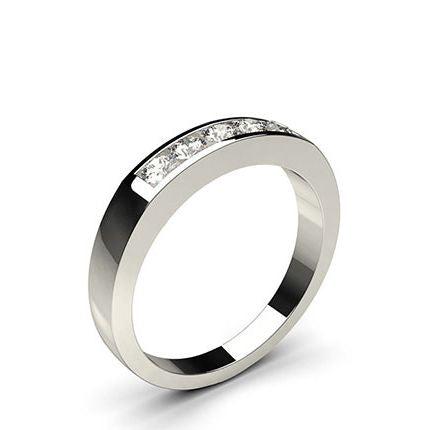 Channel Setting Plain Five Stone Ring