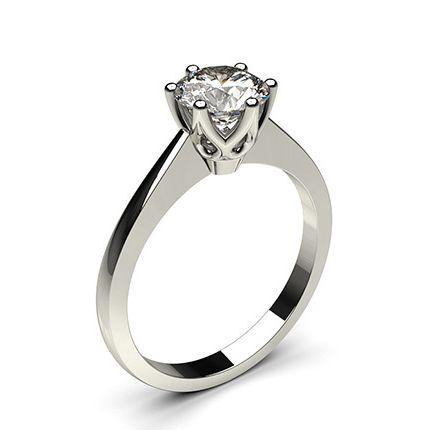 6 Prong Setting Thin Engagement Ring