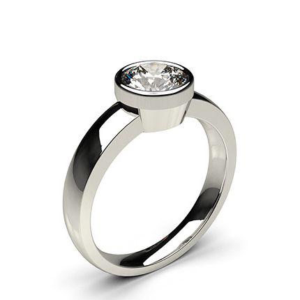 Full Bezel Setting Large Engagement Ring