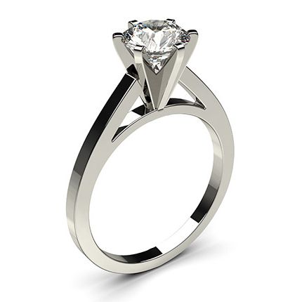 6 Prong Setting Thin Engagement Ring