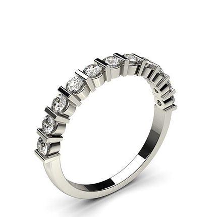 Bar Setting Half Eternity Diamond Ring