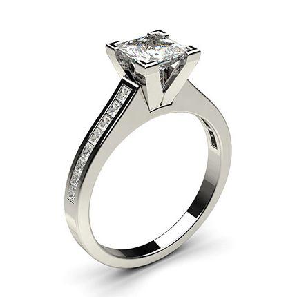4 Prong Setting Medium Side Stone Engagement Ring