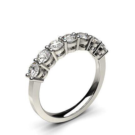 4 Prong Setting Plain Seven Stone Ring