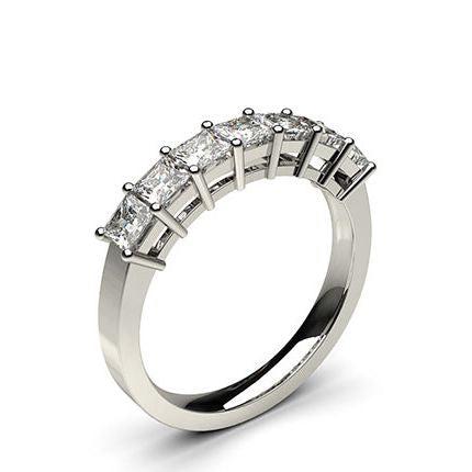 4 Prong Setting Plain Seven Stone Ring