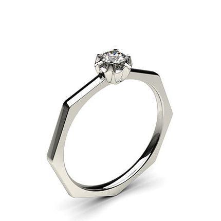 Illusion Setting Plain Engagement Ring