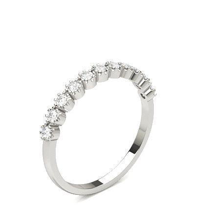 Prong Setting Half Eternity Diamond Ring