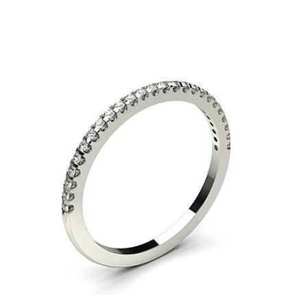 4 Prong Setting Half Eternity Diamond Ring