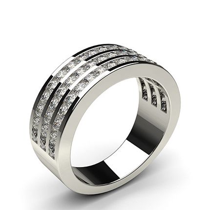 Channel Setting Half Eternity Diamond Ring