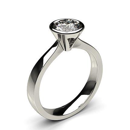 Full Bezel Setting Large Engagement Ring