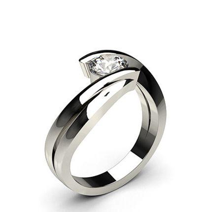 Channel Setting Round Diamond Engagement Ring