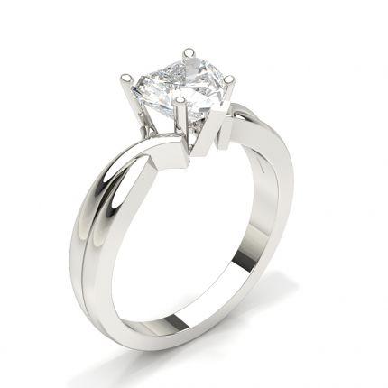 White Gold Heart Diamond Engagement Ring