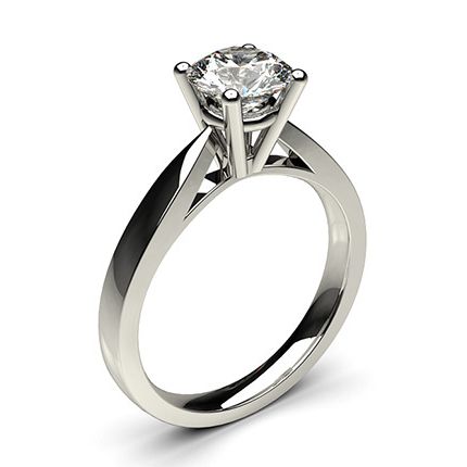 White Gold Round Diamond Engagement Ring