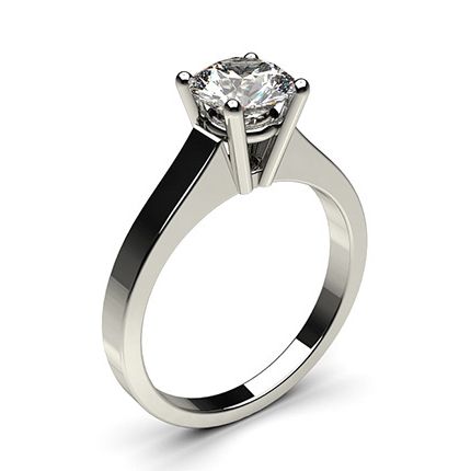 White Gold Round Diamond Engagement Ring