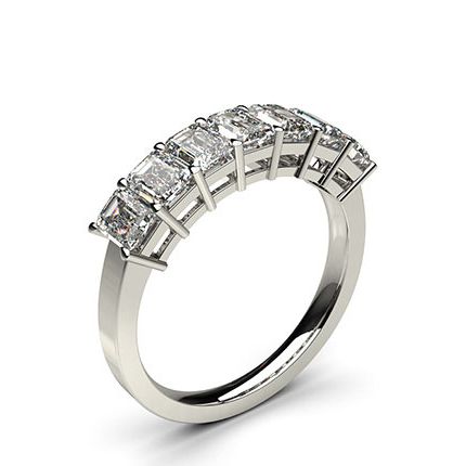 4 Prong Setting Plain Seven Stone Ring