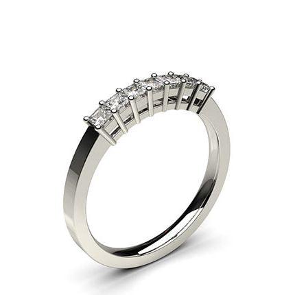 4 Prong Setting Plain Seven Stone Ring