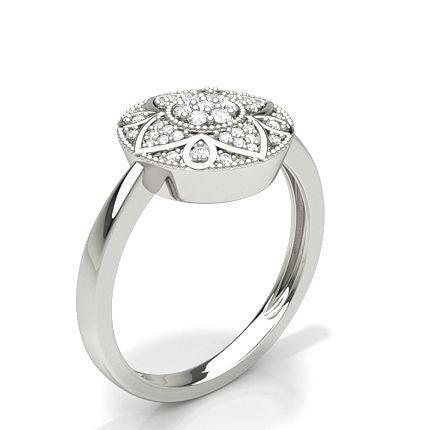 Prong Setting Round Diamond Cluster Ring