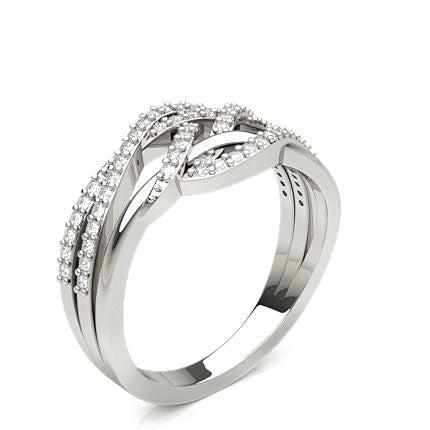 Prong Setting Round Diamond Fashion Ring