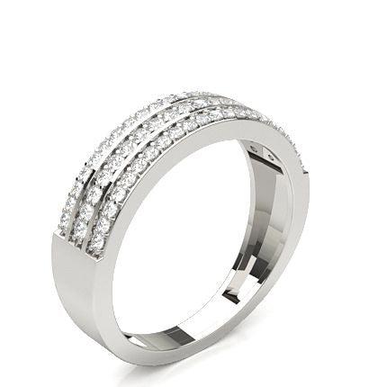 Pave Setting Half Eternity Diamond Ring