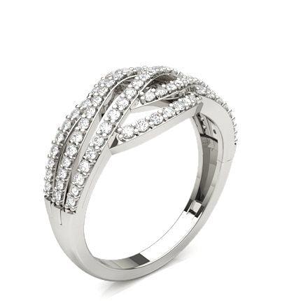 Pave Setting Round Diamond Fashion Ring