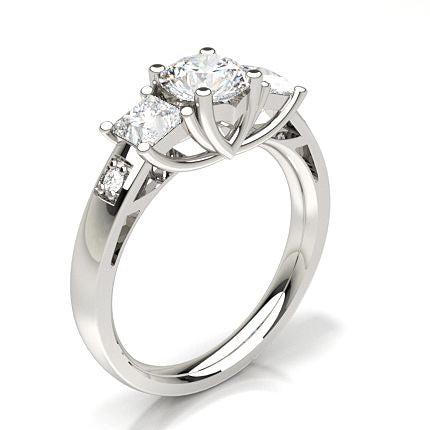 4 Prong Setting Three Stone Ring