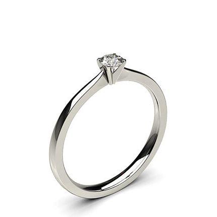 4 Prong Setting Plain Engagement Ring