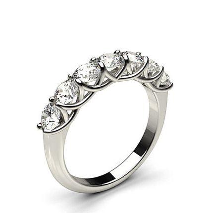 4 Prong Setting Plain Seven Stone Ring