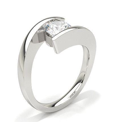 White Gold Round Diamond Engagement Ring