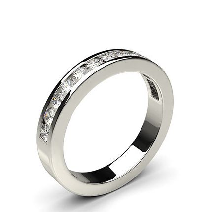 Channel Setting Half Eternity Diamond Ring