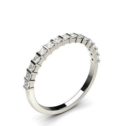 Bar Setting Half Eternity Diamond Ring
