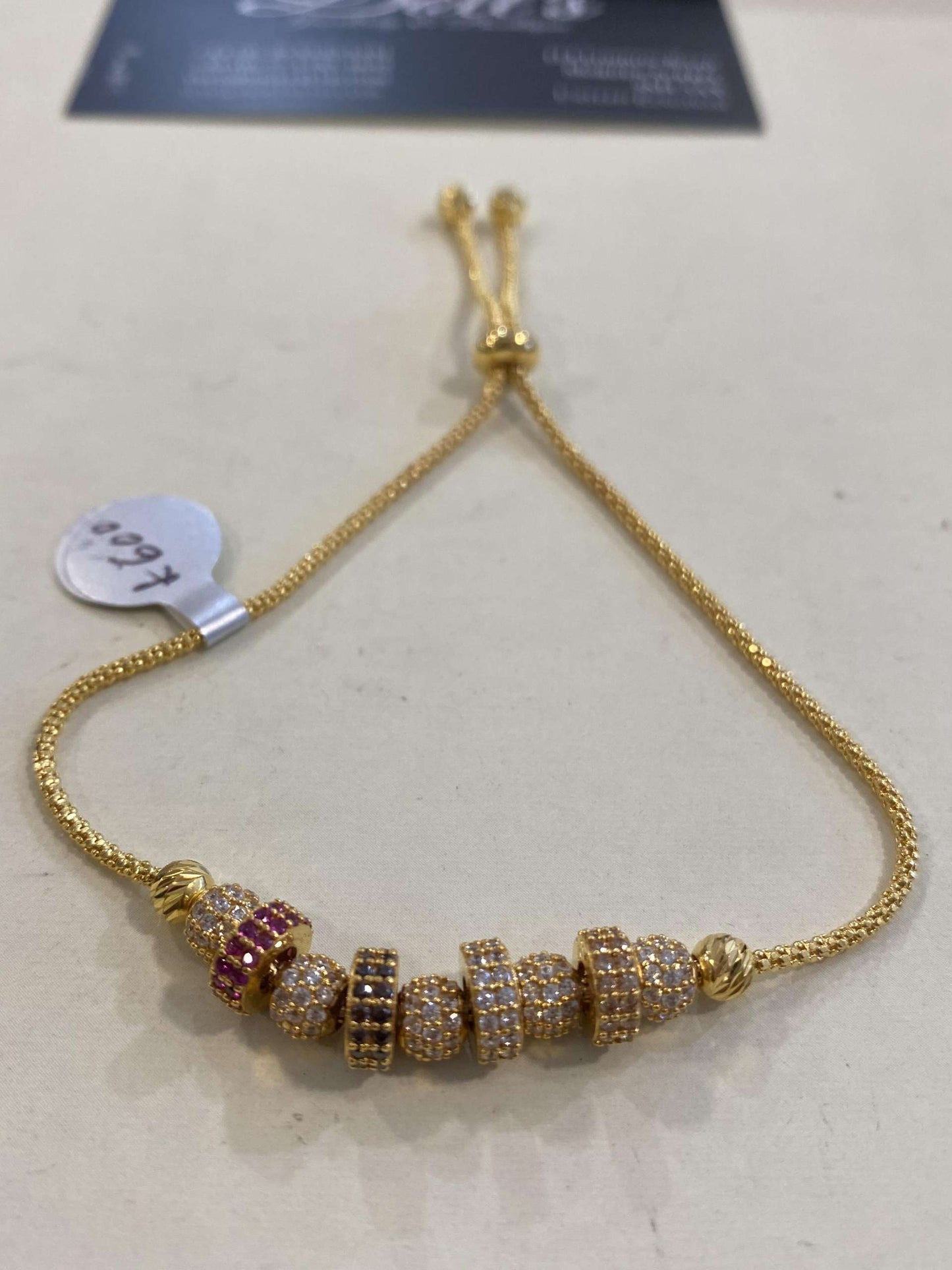 Turkish Designer Bracelets 22ct Gold with American Diamonds