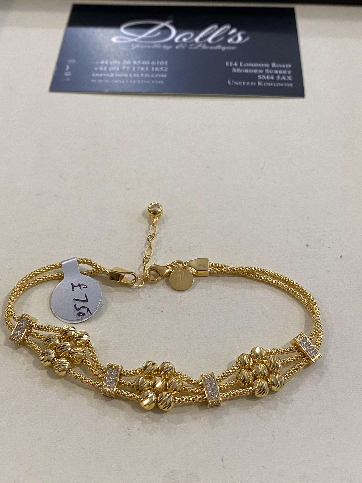 Turkish Designer Bracelets 22ct Gold with American Diamonds