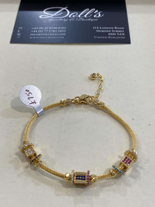 Turkish Designer Bracelets 22ct Gold with American Diamonds