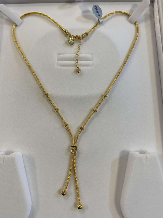 22ct Gold Turkish Designer Necklace only with American Diamonds