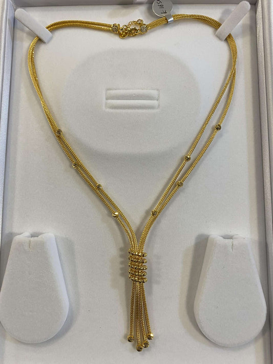 22ct Gold Turkish Designer Necklace only with American Diamonds