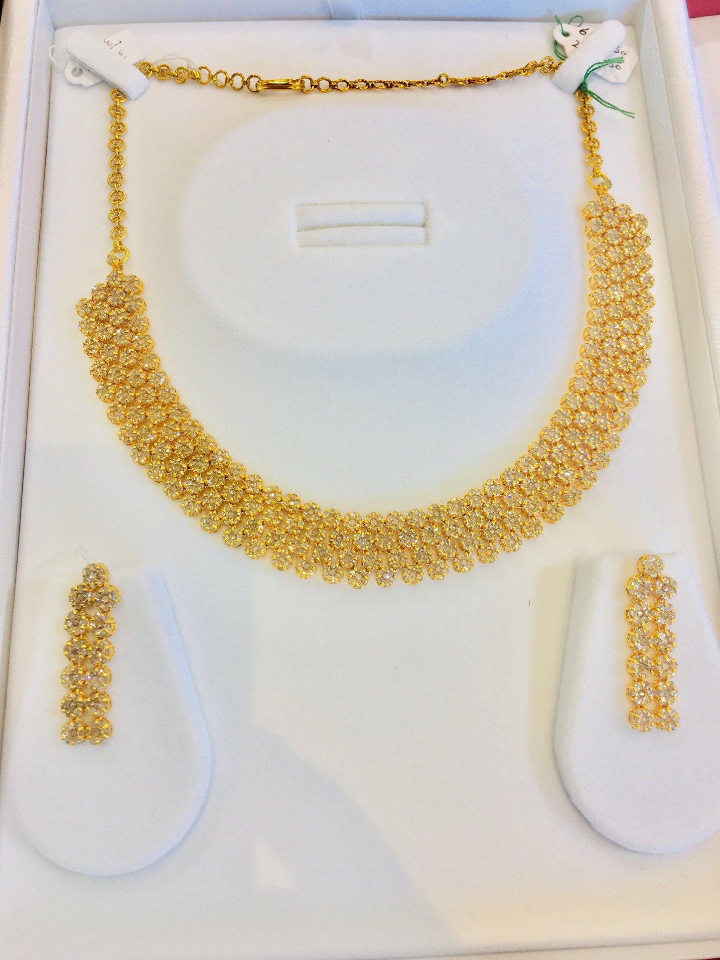 22ct Gold Designer Set with Un-Cut Diamond Polki