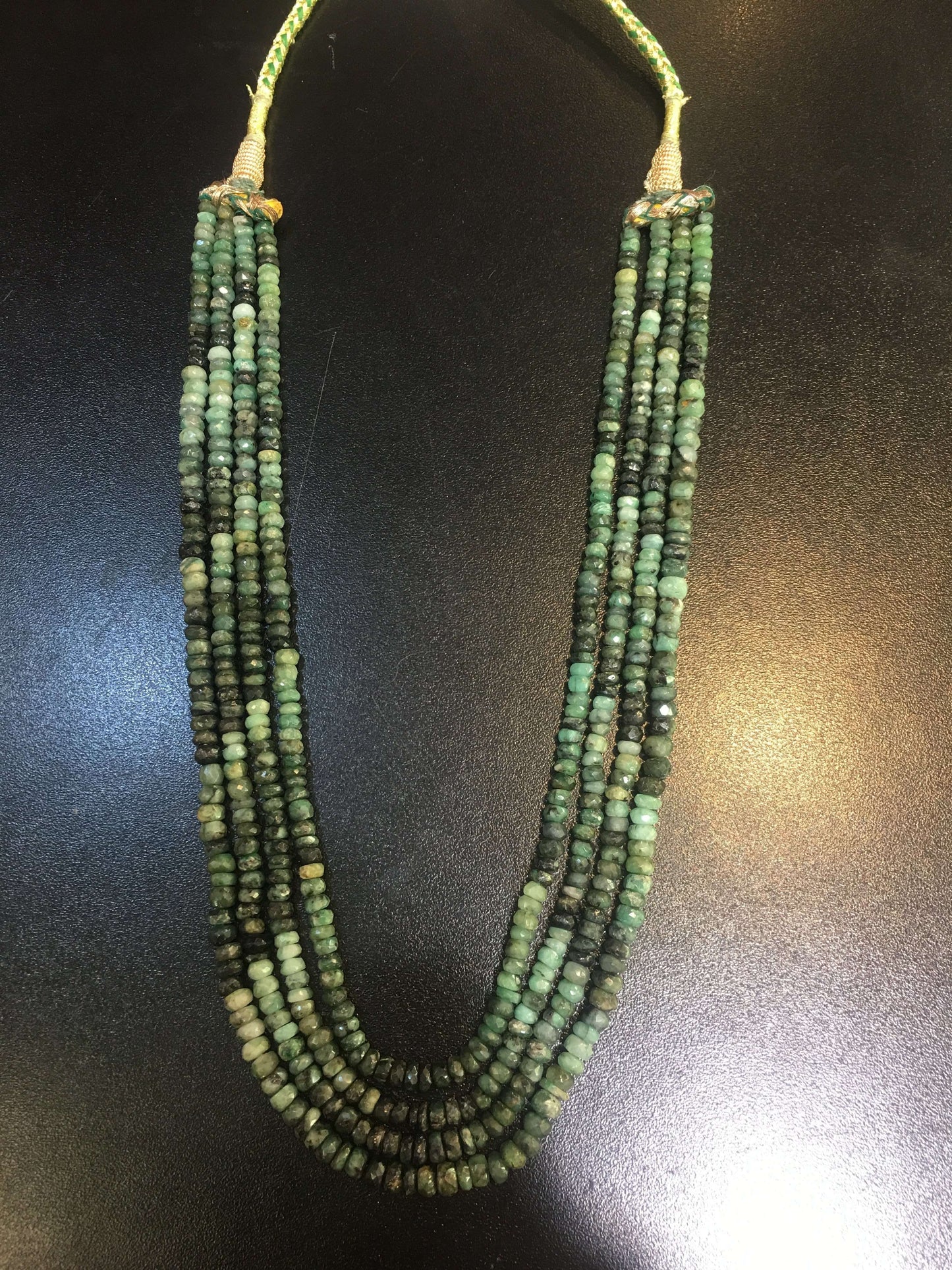 Emerald Beads Necklace 4 strings