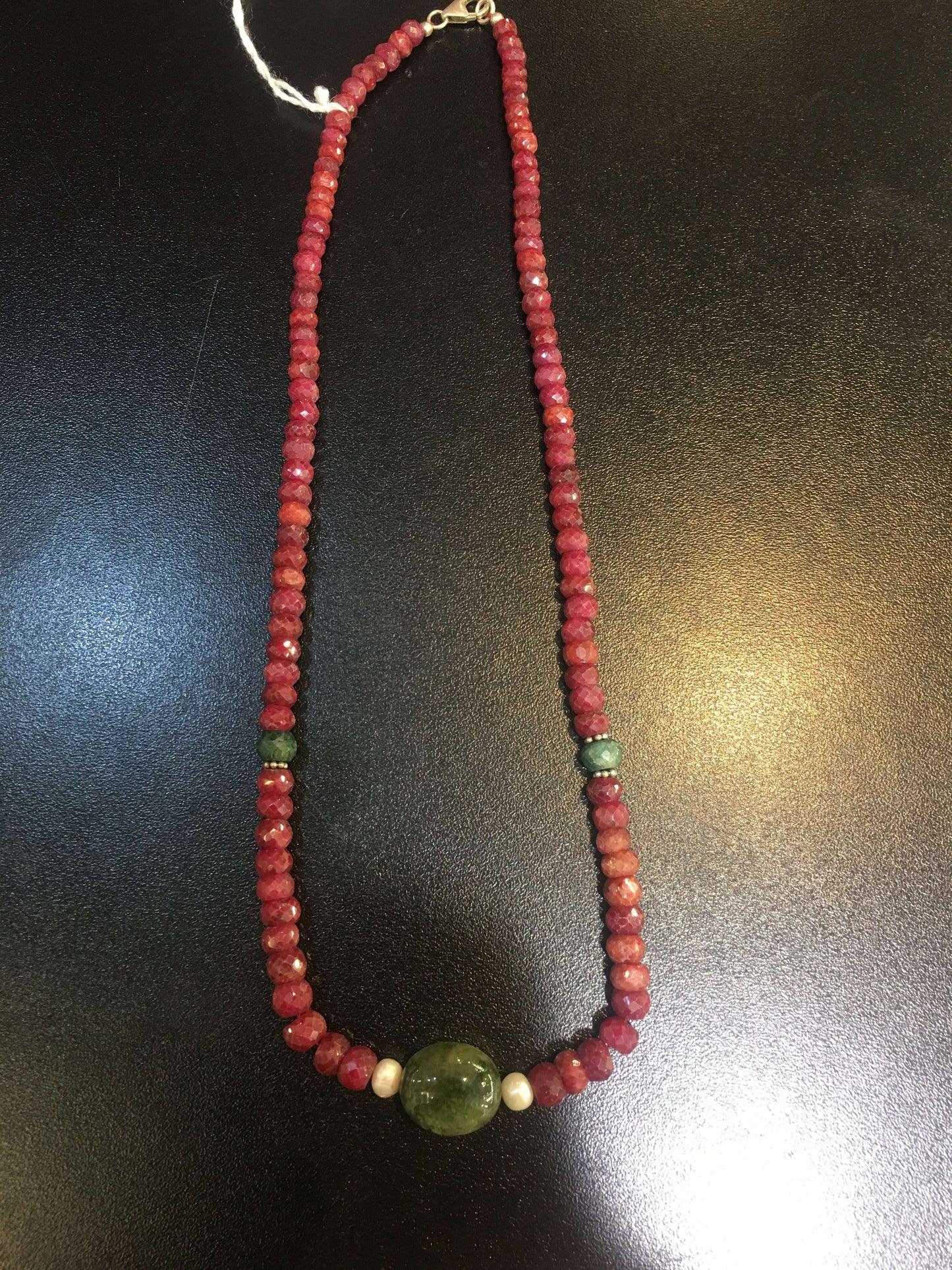 Ruby and Emerald Beads Necklace