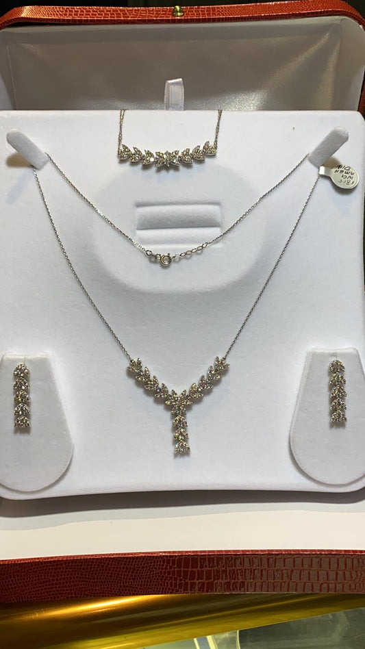 White Gold set with American Diamonds