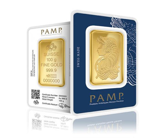 100 Gram Mixed Brands Investment Gold Bar (999.9)