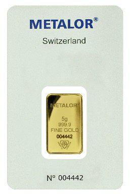 5 Gram Mixed Brands Investment Gold Bar (999.9)